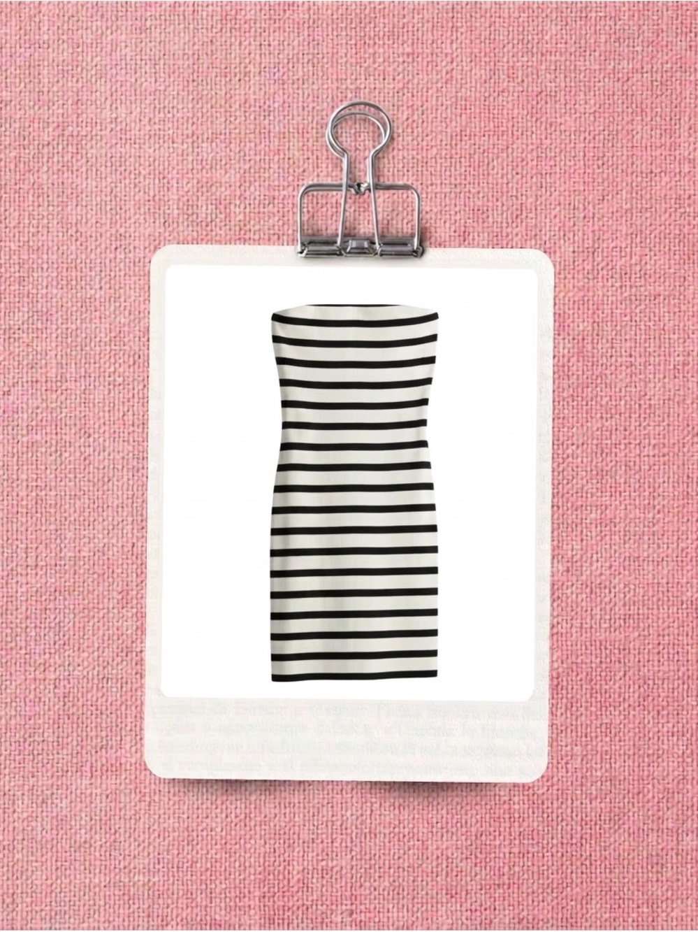 H&M Black and White Striped Midi Dress